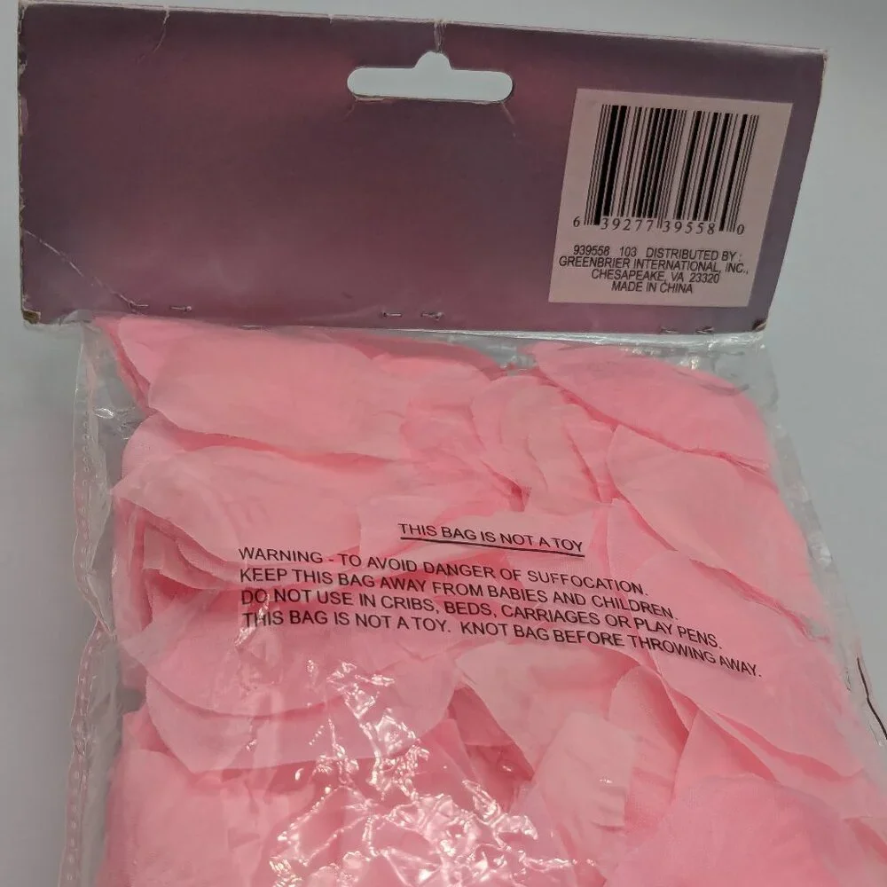 300 Pink Faux Rose Petals from Details Accessories, Sealed Package